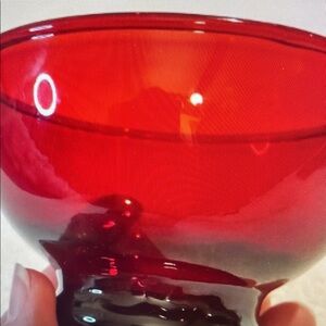Red Glass Bowl